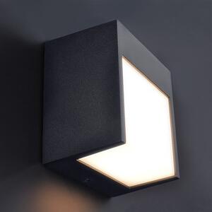 SOLIGHT LED vonkajšie nástenné svietidlo TERNI 12W | 3000K | 560lm | IP44, čierne