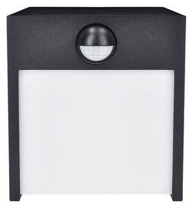 SOLIGHT LED vonkajšie nástenné svietidlo TERNI 12W | 3000K | 560lm | IP44 | PIR senzor, čierne