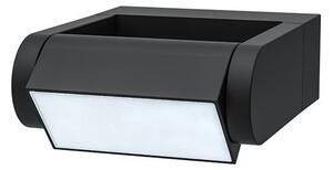 SOLIGHT LED vonkajšie nástenné svietidlo CROTONE 7W | 450lm | 3000K | IP54, náklopné čierne