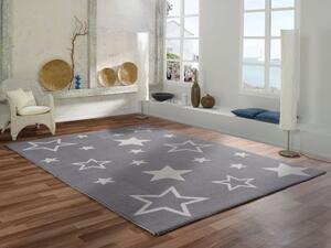 Detský kusový koberec Kiddy Star 640 grau 1,40 x 2,00 m