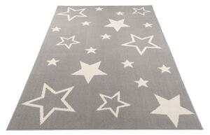Detský kusový koberec Kiddy Star 640 grau 1,40 x 2,00 m