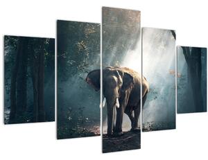 Obraz slona v džungli (150x105 cm)