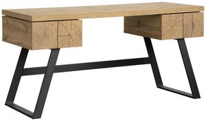 PÍSACÍ STÔL, čierna, farba duba, 150/60/76 cm Venda - Kancelárske stoly
