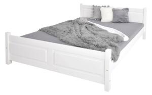 Manželská drevená posteľ Etela - biela Rozmer: 160x200