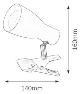 Rabalux EBONY lampa s klipom 6026