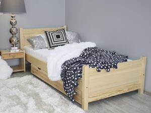 Jednolôžková drevená posteľ Etela 90x200