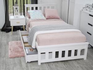 Jednolôžková posteľ Keyla 90x200 - biela