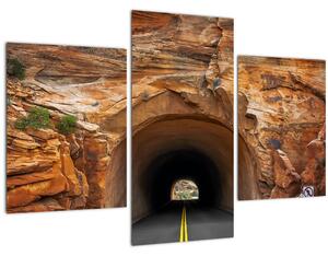 Obraz - tunel v skale (90x60 cm)
