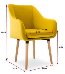 KM Jedálenská stolička Sola - žltá
