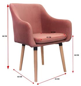 Jedálenská stolička Sola - ružová