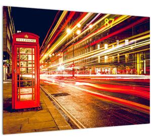 Obraz červené londýnske telefónne búdky (70x50 cm)