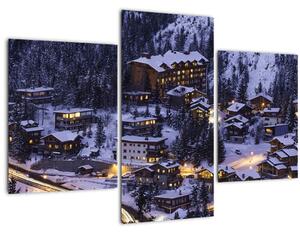 Obraz - horské zimné mestečko (90x60 cm)