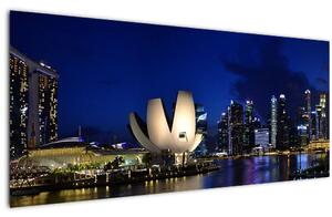 Obraz nočného Singapuru (120x50 cm)