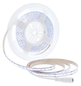 SOLIGHT COB LED pásik, sada s adaptérom, vypínač, 5m, 8W/m, 800lm/m, denná modrá