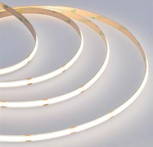 SOLIGHT COB LED pásik, sada s adaptérom, vypínač, 5m, 8W/m, 800lm/m, studená biela
