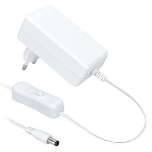 SOLIGHT COB LED pásik, sada s adaptérom, vypínač, 5m, 8W/m, 800lm/m, denná modrá