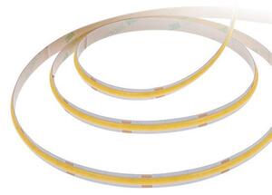 SOLIGHT COB LED pásik, sada s adaptérom, vypínač, 5m, 8W/m, 800lm/m, studená biela