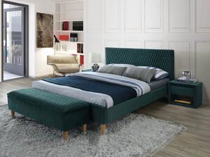 Manželská posteľ Arnica s roštom - zelená Rozmer: 180x200