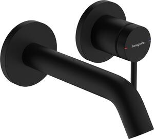 Hansgrohe Tecturis S - Páková umývadlová batéria EcoSmart+ pod omietku s výtokom 165 mm, čierna matná 73350670