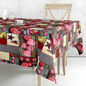 Obrus ​​PVC Mirabella 555 A - Vianočný vzor - Role 140cm x 20m