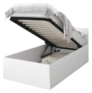 Jednolôžková posteľ Dolly s úložným priestorom - biela Rozmer: 200x90
