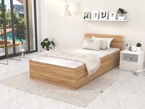 Jednolôžková posteľ Dolly s úložným priestorom - dub craft Rozmer: 200x90