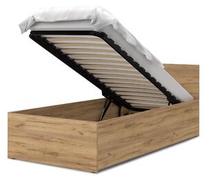 Jednolôžková posteľ Dolly s úložným priestorom - dub craft Rozmer: 200x90