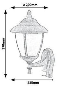Rabalux MADRID vonkajší nástenný lampáš 7836