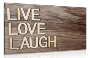 Obraz so slovami - Live Love Laugh