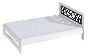 DL Biela manželská masívna posteľ KOSMA Rozmer lôžka: 160x200