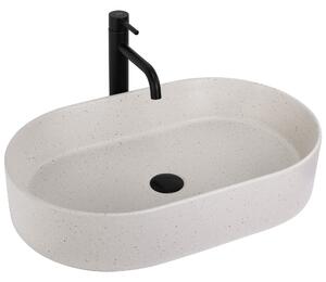 Rea Nadia, umývadlo na dosku 610x385x120 mm, imitácia kameňa, REA-U7341