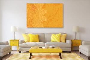 Obraz oranžová arabeska na abstraktnom pozadí