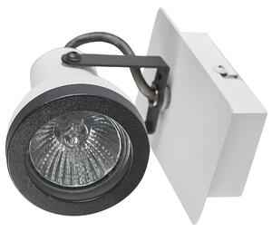 Sada 2 nástenných lámp biela a čierna kovová bodové svietidlo nastaviteľné rameno moderný dizajn