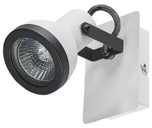 Sada 2 nástenných lámp biela a čierna kovová bodové svietidlo nastaviteľné rameno moderný dizajn