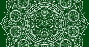 Obraz jemná etnická Mandala v zelenom prevedení