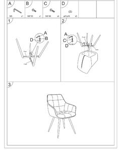 Jedálenská stolička Moly - sivá