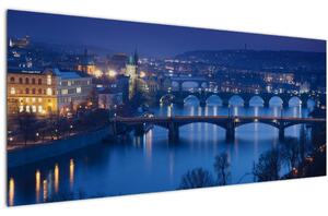 Obraz pražských mostov (120x50 cm)