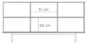 Šedá Komoda Sierra 159,2 × 47 × 79,6 cm TEULAT