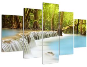 Obraz Huay Mae Kamin vodopádu v lese (150x105 cm)