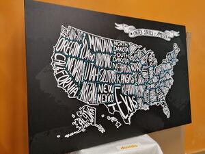 Obraz moderná mapa USA