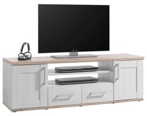 NÍZKA KOMODA, biela, farby smrekovca, 152/50/44 cm Xora - TV nábytok, Online Only