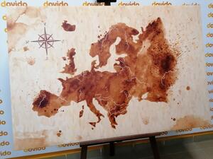 Obraz retro mapa Európy