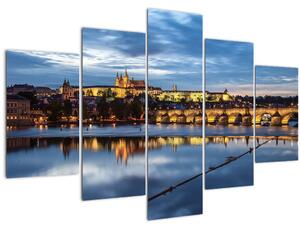 Obraz Pražského hradu a Karlovho mosta (150x105 cm)