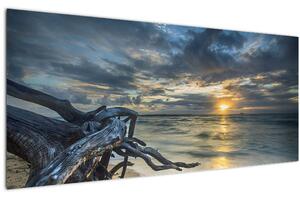 Obraz mora pri západe slnka (120x50 cm)