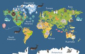 Obraz mapa sveta pre deti