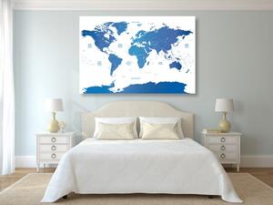 Obraz mapa sveta s jednotlivými štátmi