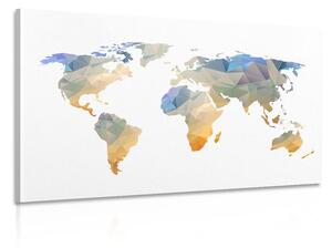 Obraz polygonálna mapa sveta