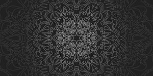 Obraz ornamentálna Mandala v čiernobielom prevedení