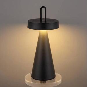 LED stmievateľná vonkajšia nabíjateľná dotyková stolová lampa HALO LED/1,5W/3,7V 3000 mAh IP44 čierna