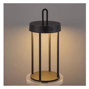 LED stmievateľná vonkajšia dobíjateľná dotyková stolná lampa GENTLE LED/1,5W/3,7V 3000 mAh IP44 čierna